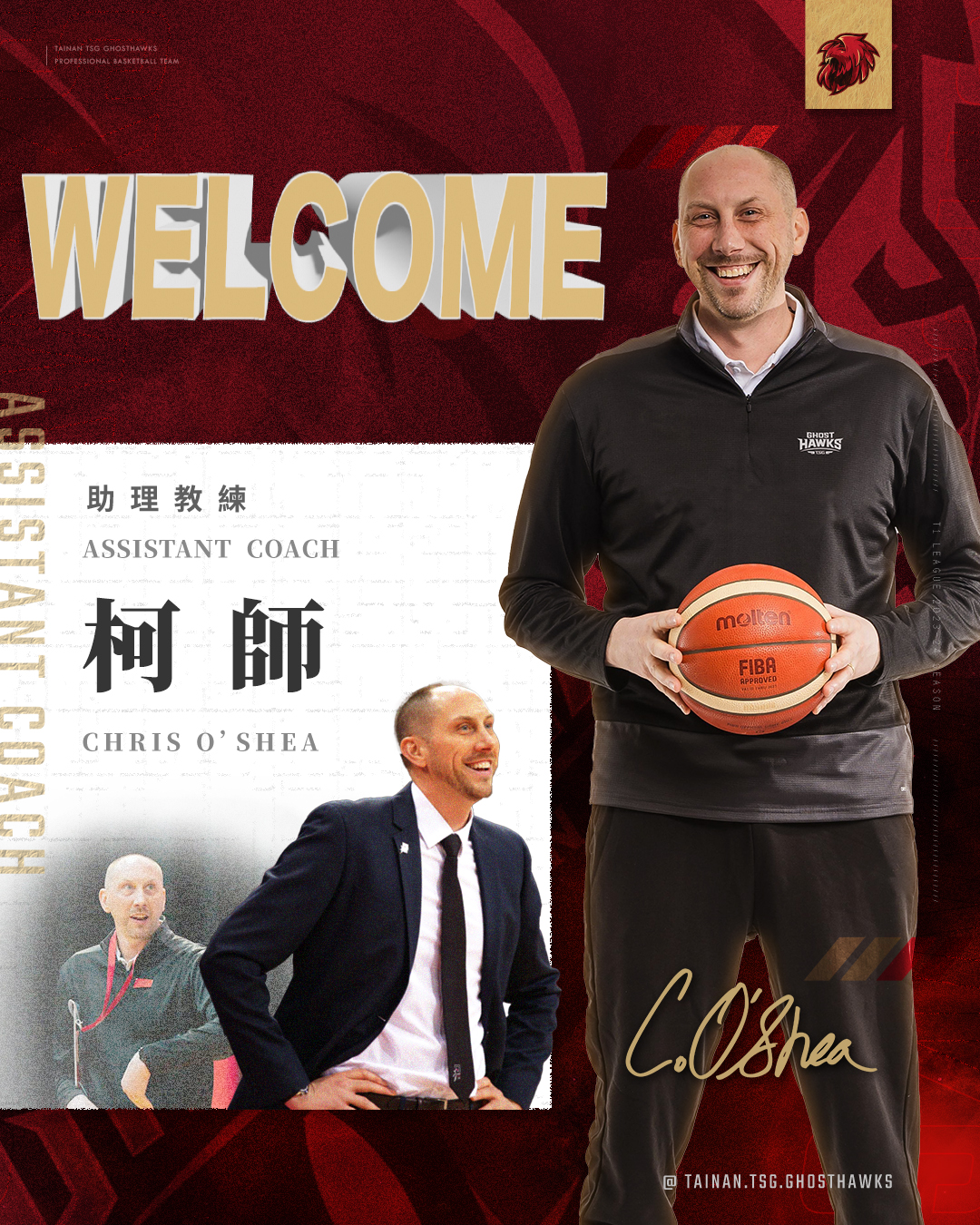 PLG》台鋼獵鷹簽下前奧地利男、女籃總教練柯師當助理教練　 與總教練柯納「再續前緣」