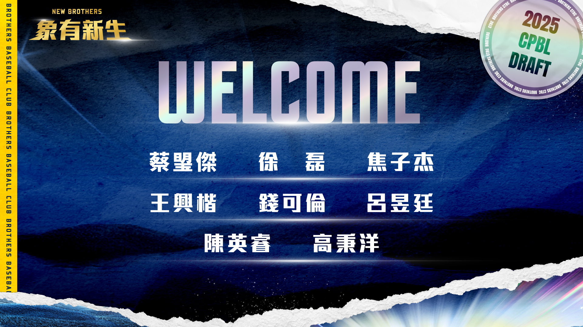 中信兄弟》第一指名蔡琞傑490萬簽約！　徐磊因有舊傷有條件加入球團