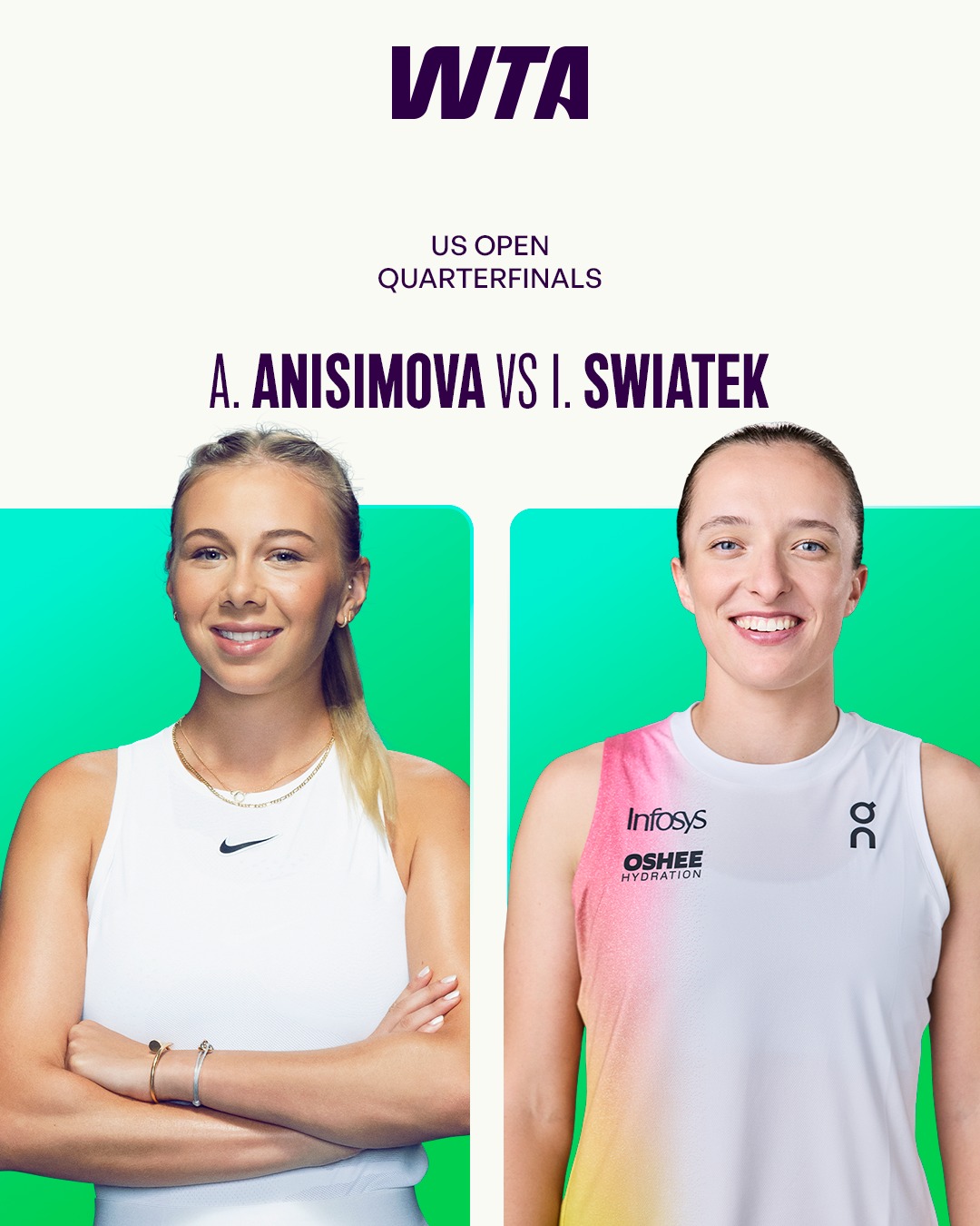 美網》Swiatek在8強落馬　Anisimova復仇成功