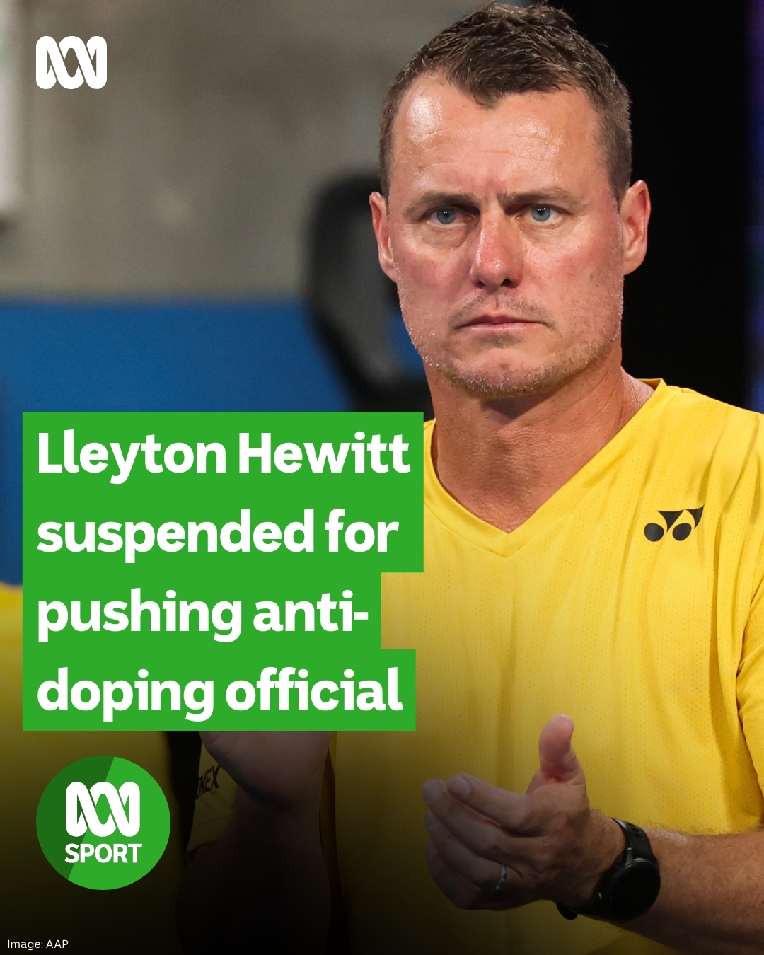 網球》前球王Lleyton Hewitt推藥檢官員　禁賽並罰款