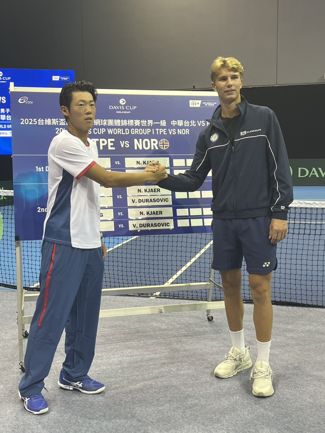 台維斯盃》合作盧彥勳、日籍體能教練自覺硬地進步　曾俊欣躍躍欲試