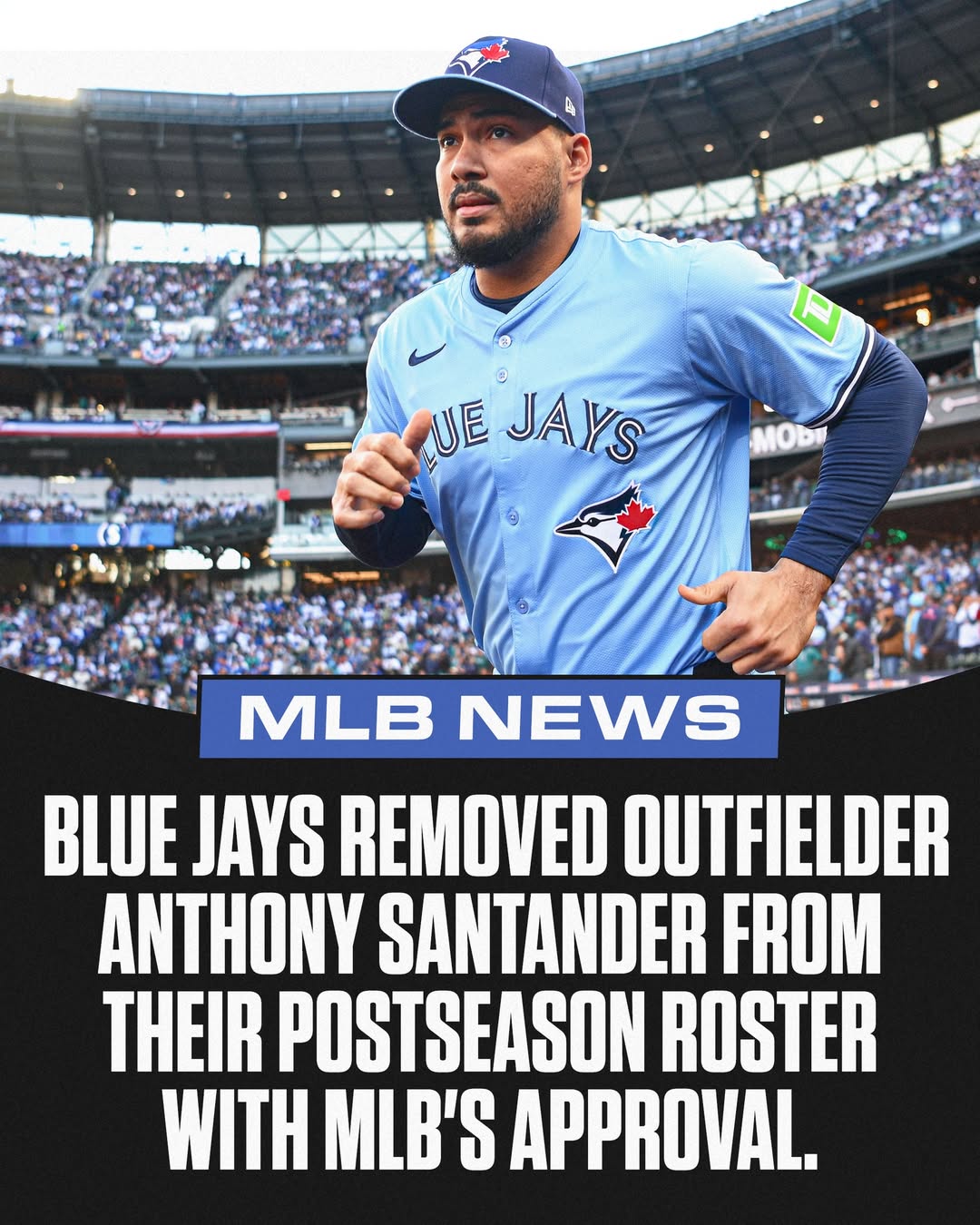 MLB》美聯冠軍賽第4戰開打前藍鳥折損大將！　Santander受傷宣布結束令人沮喪賽季