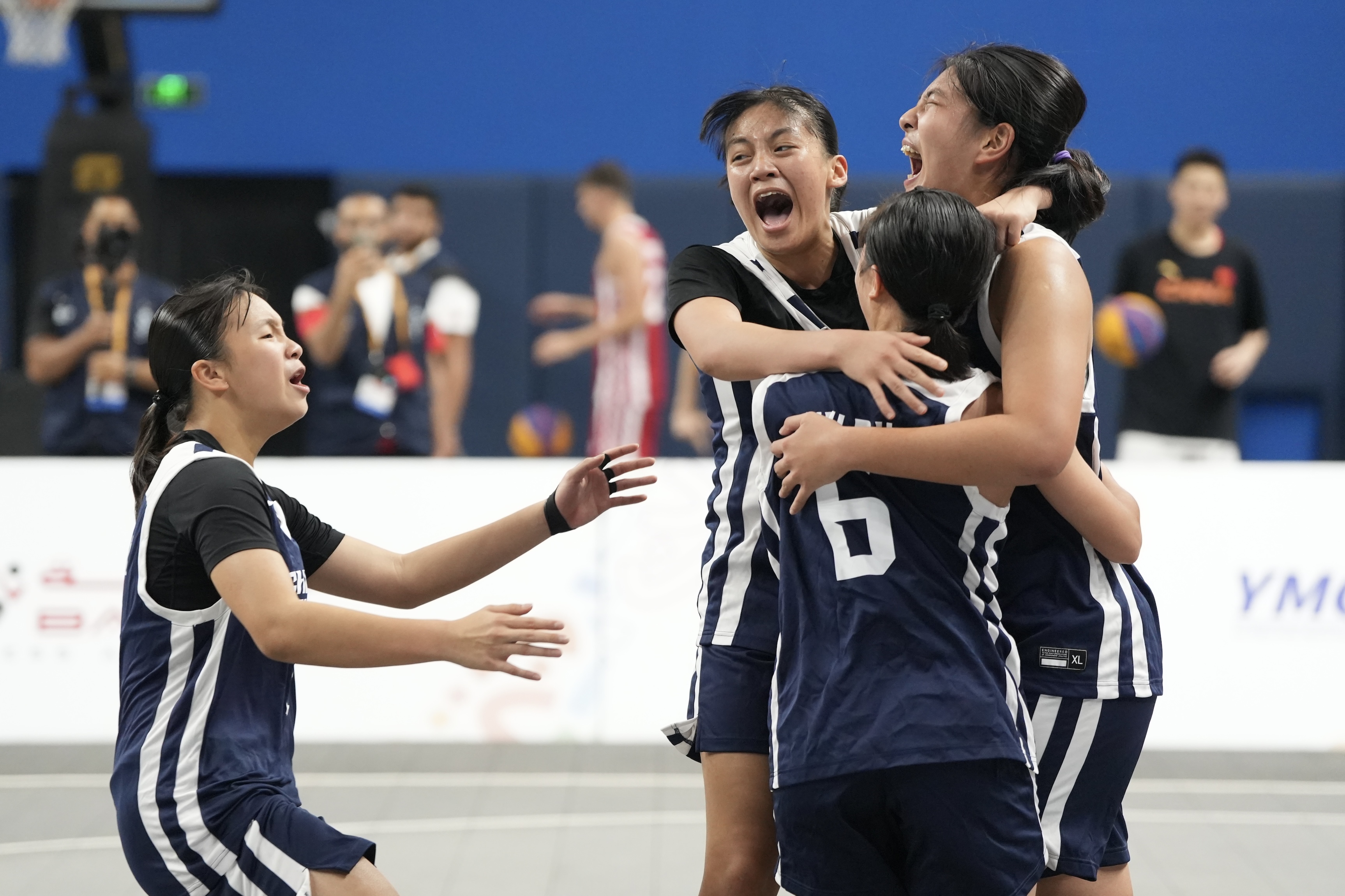 亞洲青年運動會》喬麗爾、陳芯、吳沛萱、謝艾彤齊心　3x3女籃摘金