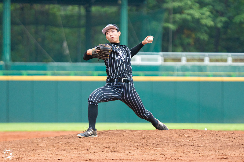 中信盃黑豹旗》義峰左投湯政憲均速135公里　職棒球探有注意到