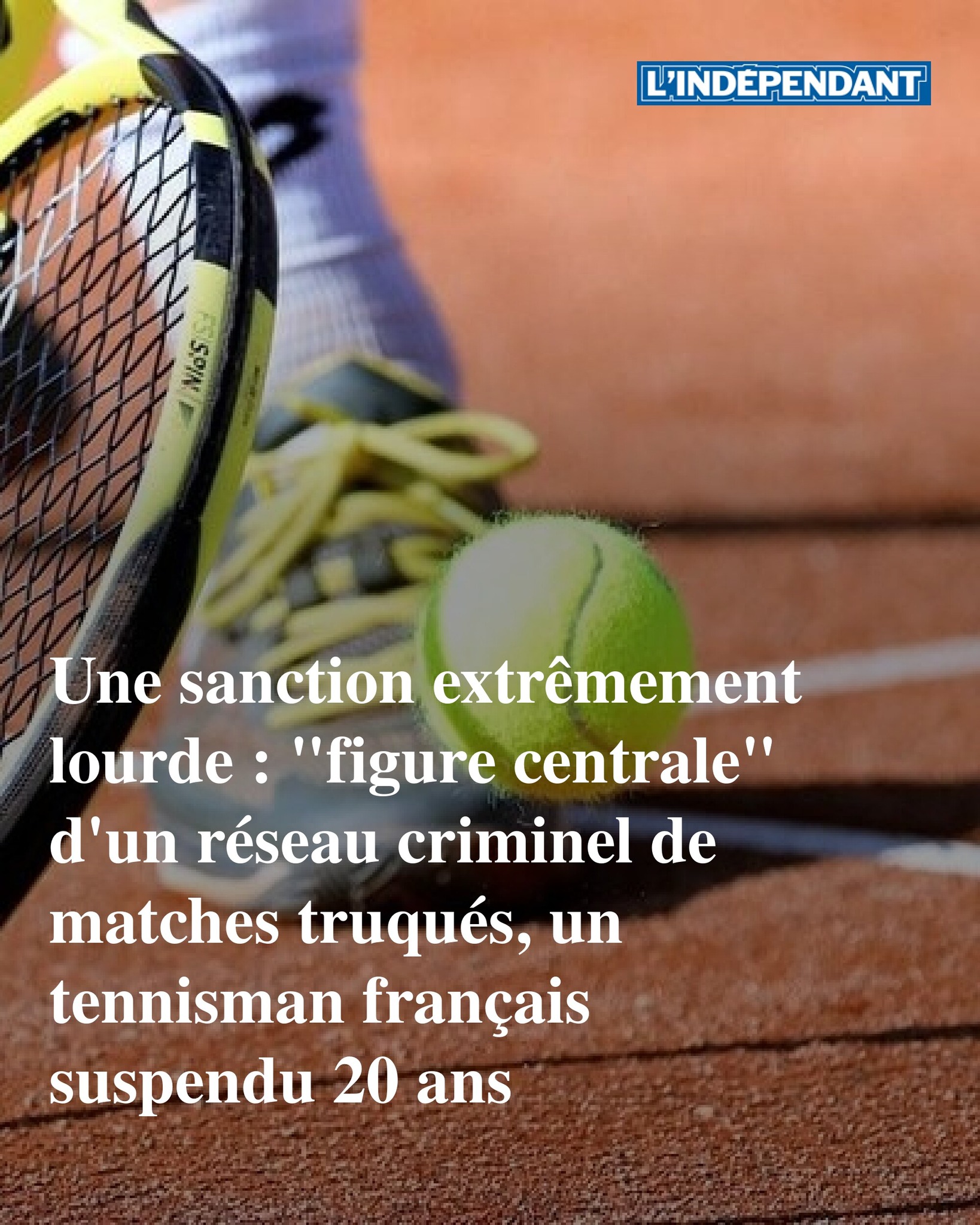 網球》法國選手牽涉賭博　遭禁賽20年