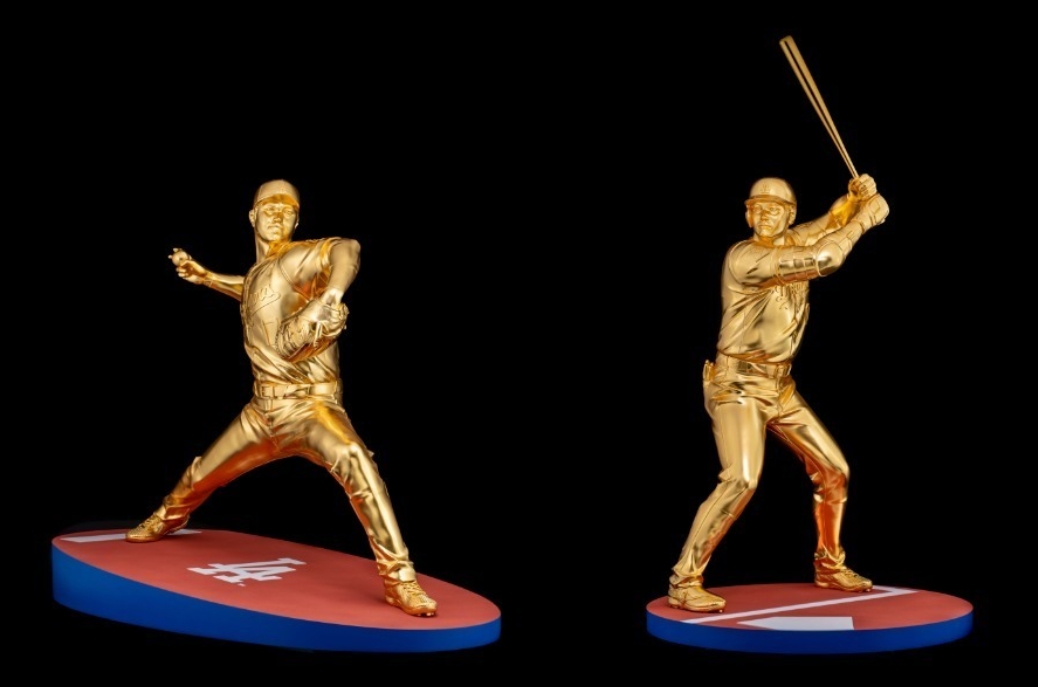 MLB》大谷翔平投打黃金大金像14日展示　每座要價1千萬臺幣