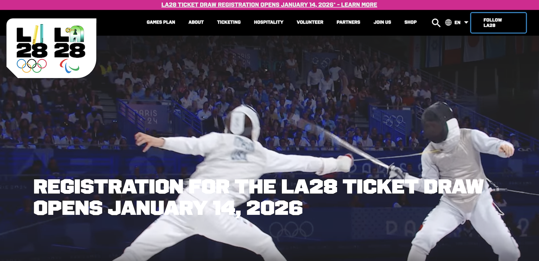 洛杉磯奧運》門票抽籤登記即將開放　官方網站免費註冊