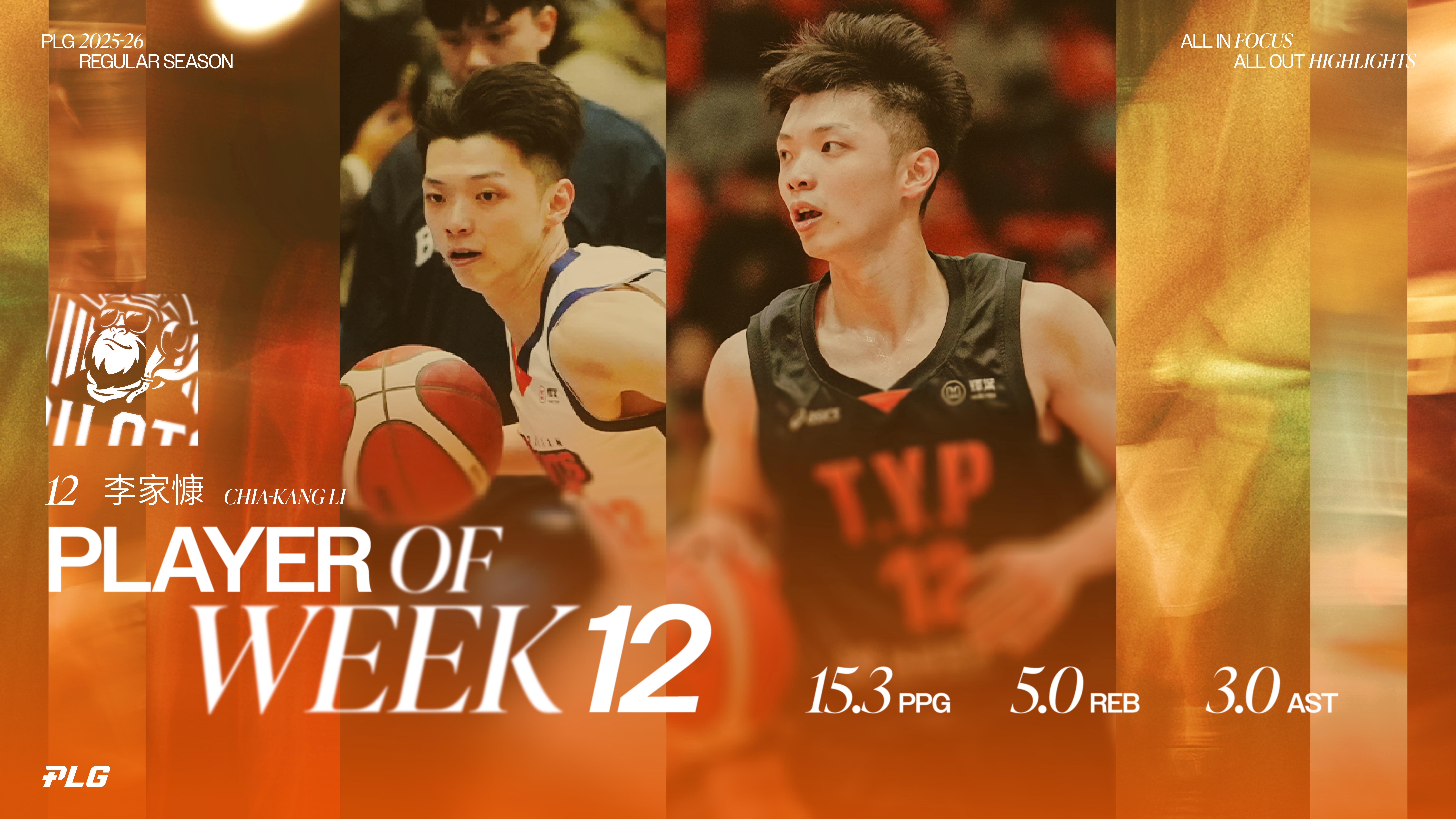 PLG》三戰皆上雙展現價值　李家慷榮膺單週MVP