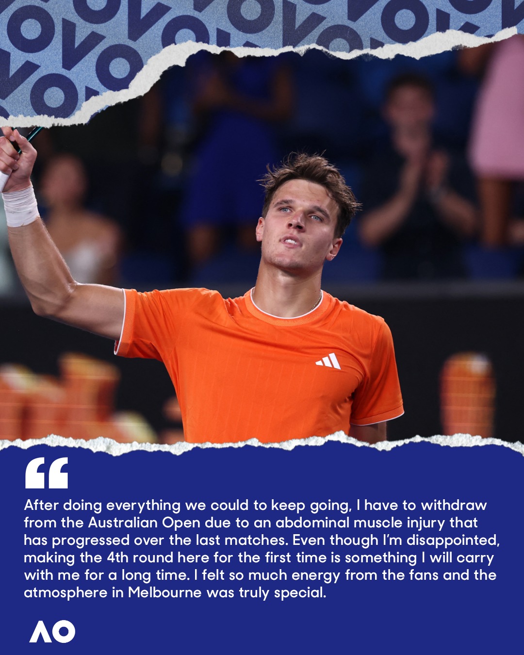 澳網》 Djokovic對手Mensik傷退　第25座大滿貫冠軍再進一步