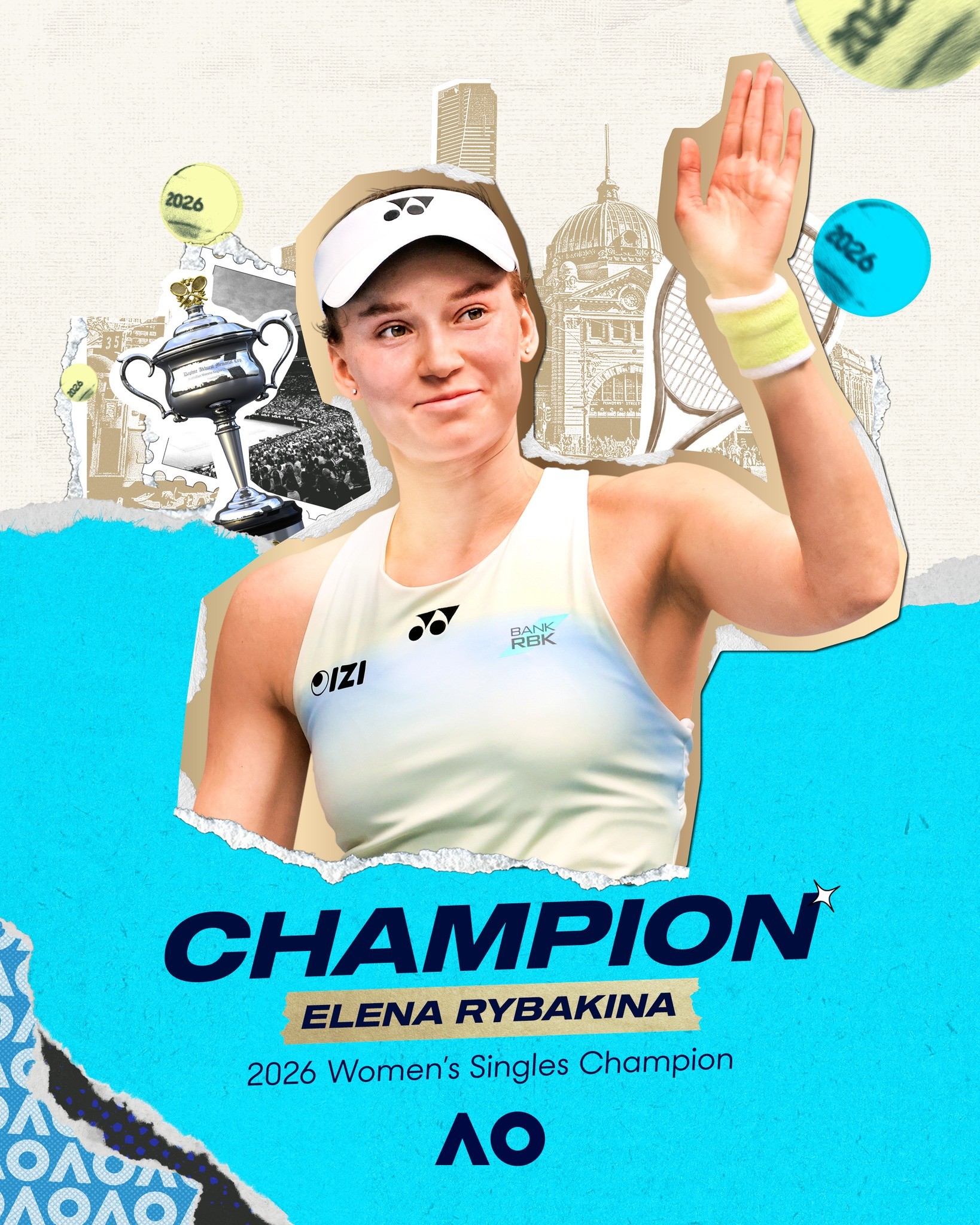 澳網》Rybakina首座冠軍到手！　擊敗球后Sabalenka報三年前一箭之仇