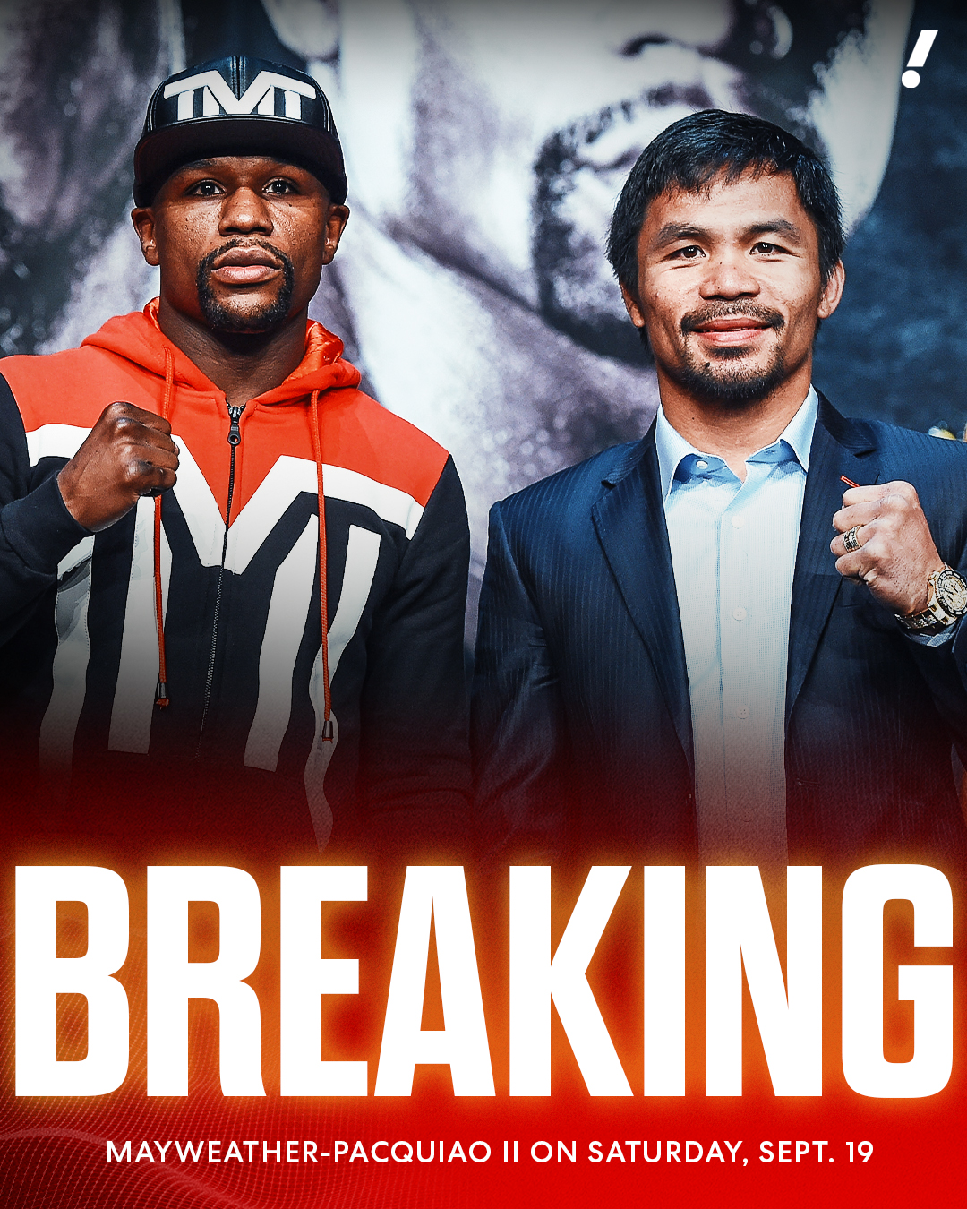 拳擊》復仇與完美戰績之爭　Pacquiao、Mayweather二番戰確定