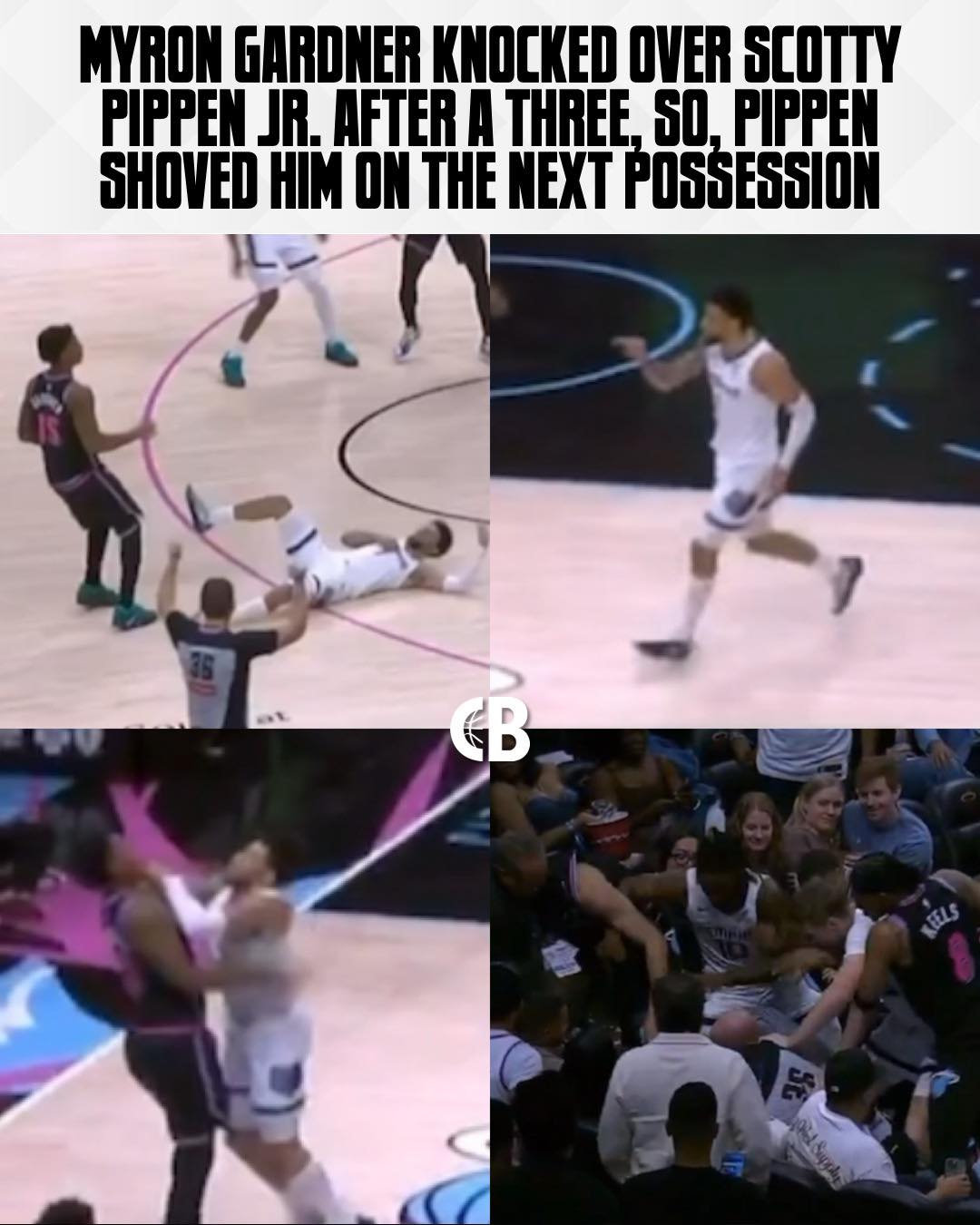 NBA》Gardner從後方撞倒Pippen　各被罰款3萬5000美元