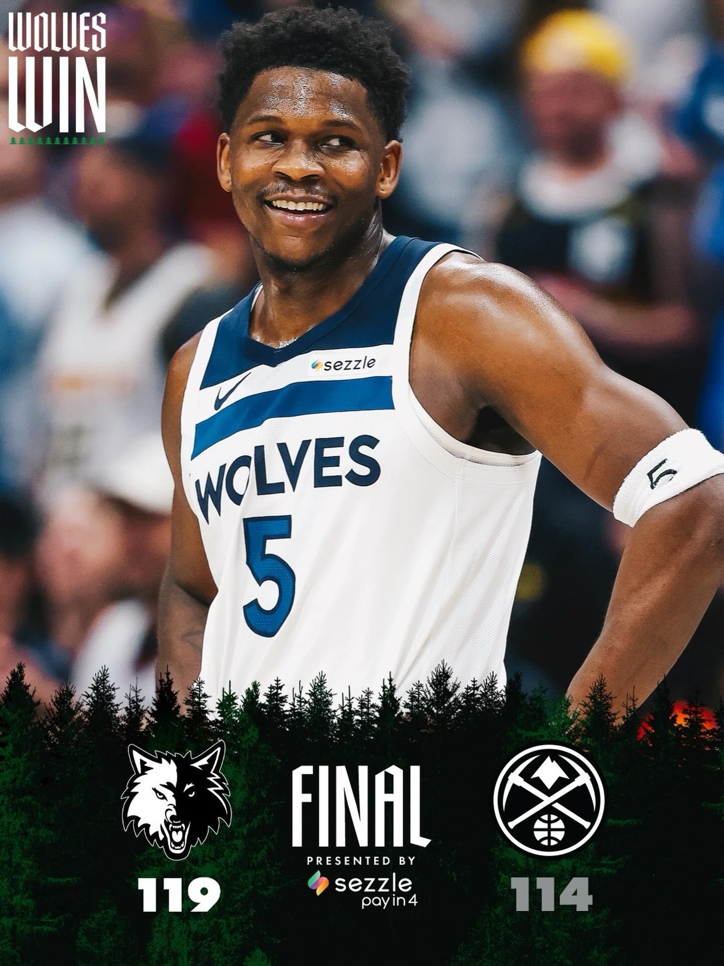 NBA》灰狼力克金塊　Edwards、Murray都貢獻30分