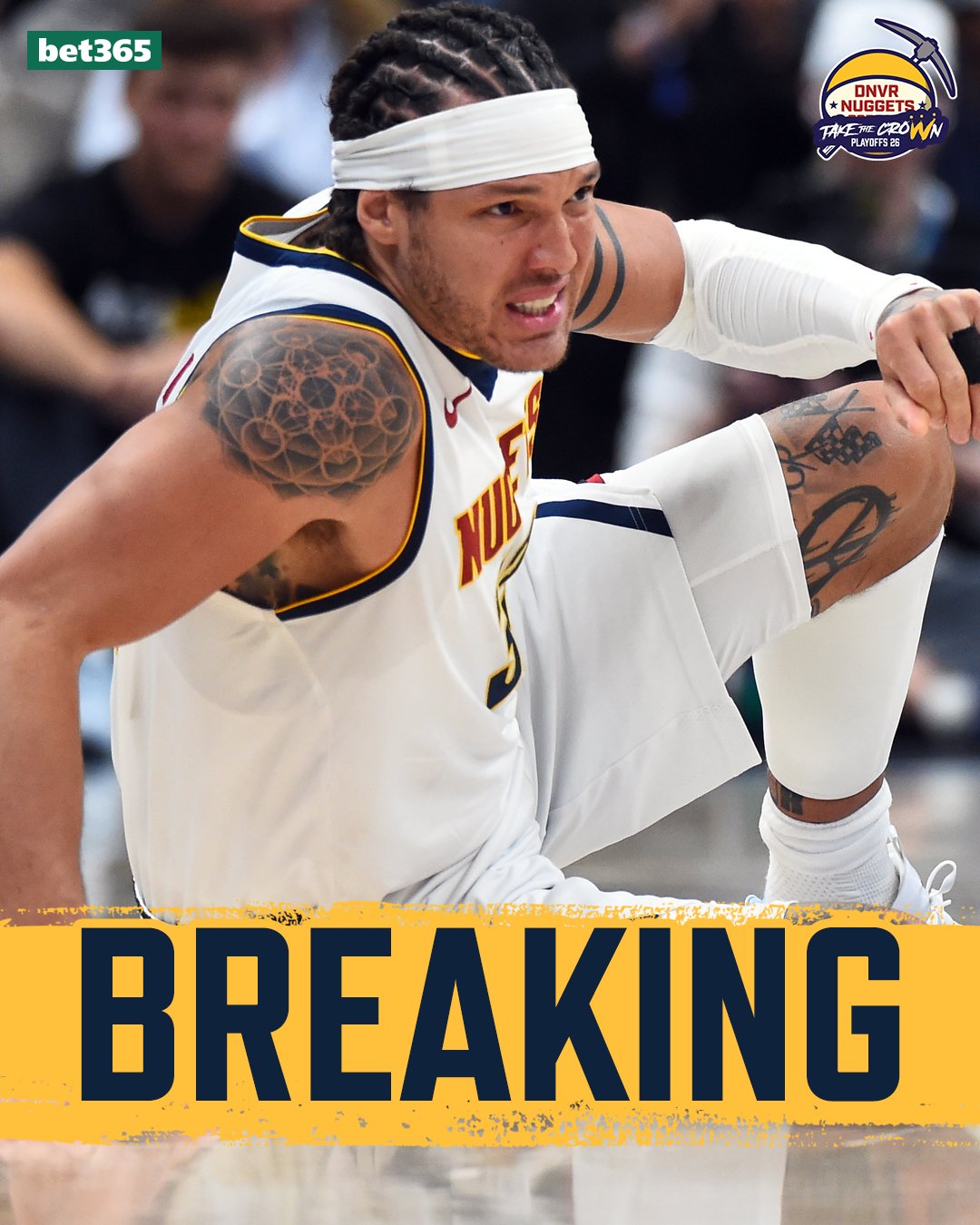 NBA》金塊大將Aaron Gordon左腿拉傷缺陣G3！　對戰灰狼無法上場