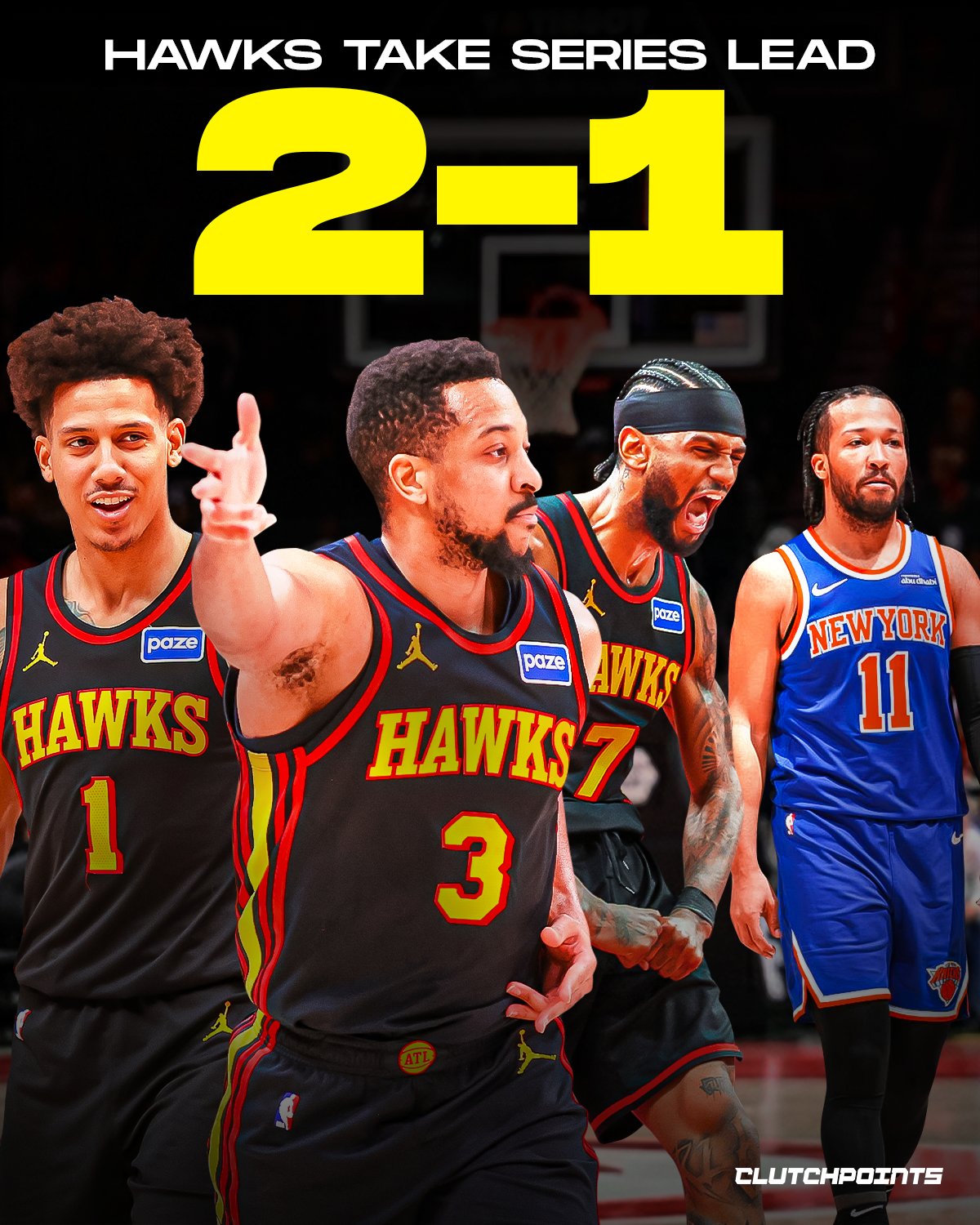 NBA》C.J. McCollum最後12.7秒致命跳投！　老鷹系列賽2比1領先尼克