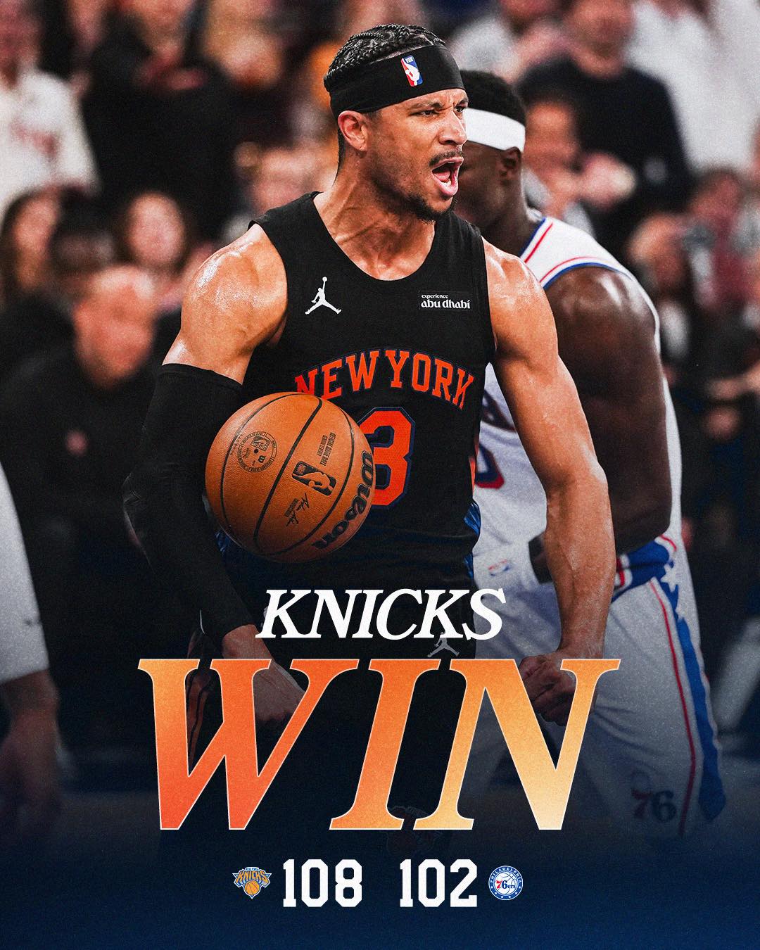 NBA》76人Embiid缺陣　尼克系列賽取得2比0領先