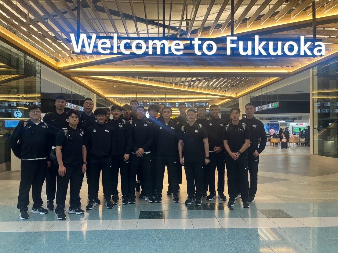 U18中華男籃抵達日本備戰。(取自籃協FB)