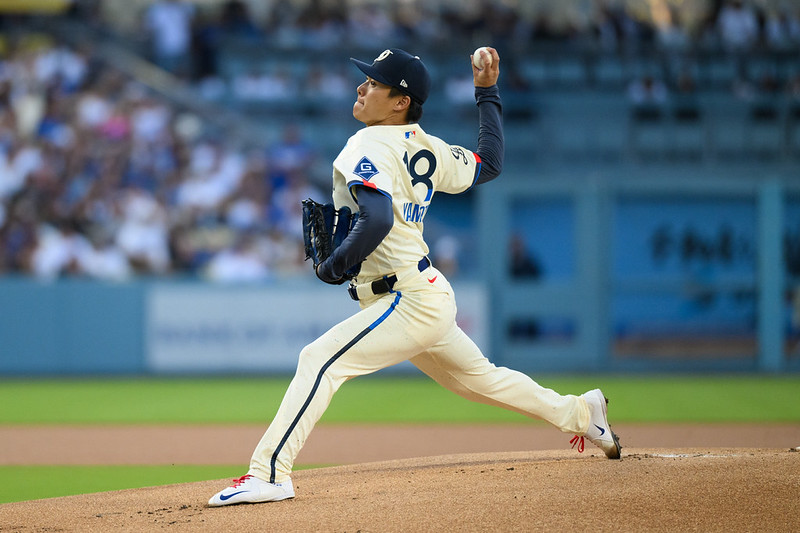 山本由伸先發8局好投奪勝。（達志影像）