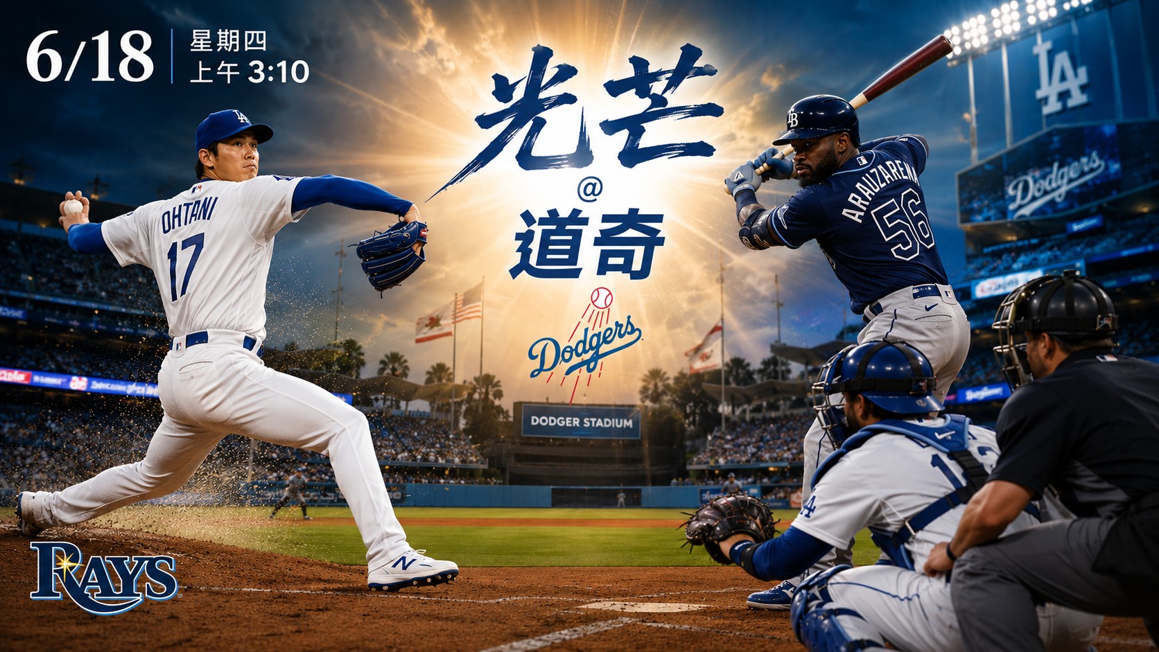 MLB運彩分析》大谷壓陣迎戰光芒機動部隊 洛城上演投打攻防戰!