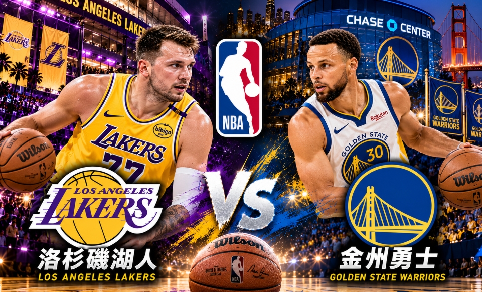 NBA盃西區C組小組賽迎來焦點戰，由洛杉磯湖人作客金州勇士。（圖／AI後製）